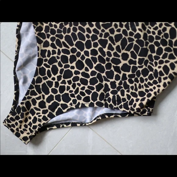 Vintage Animal Print One Piece Swinsuit